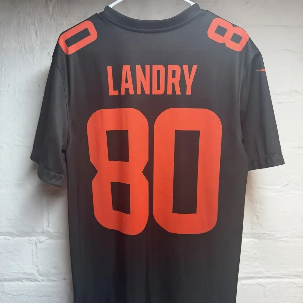 Cleveland Browns Jersey Mens S Brown NFL Football Jarvis Landry 80 Nike On Field